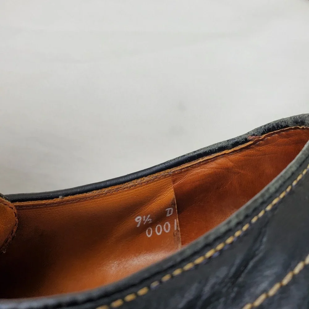 Mens Allen Edmonds Mapleton Black Leather‎ Shoes Size 9.5 D